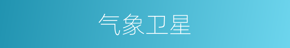 气象卫星的同义词
