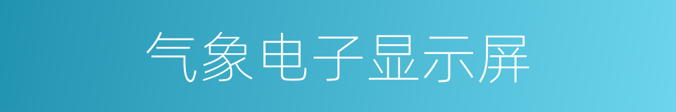 气象电子显示屏的同义词