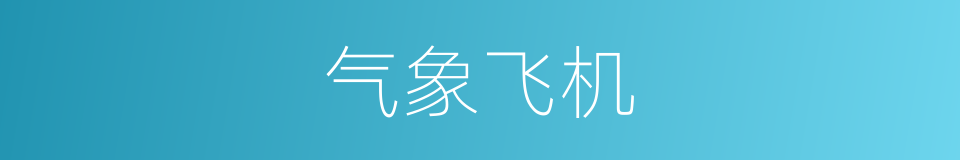 气象飞机的同义词