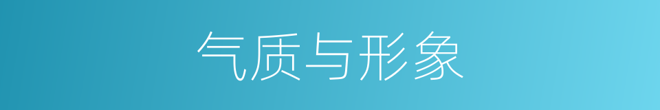 气质与形象的同义词