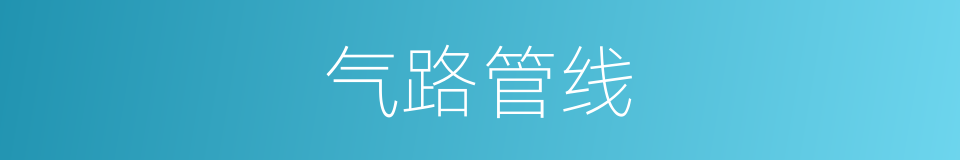 气路管线的同义词