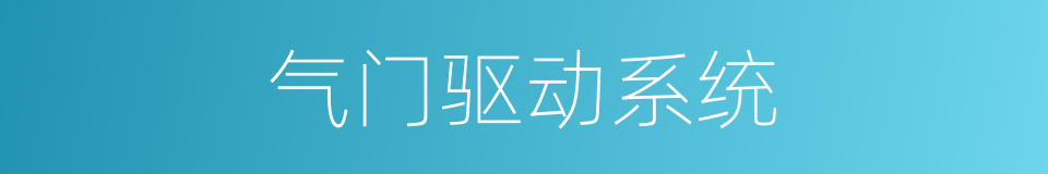 气门驱动系统的同义词