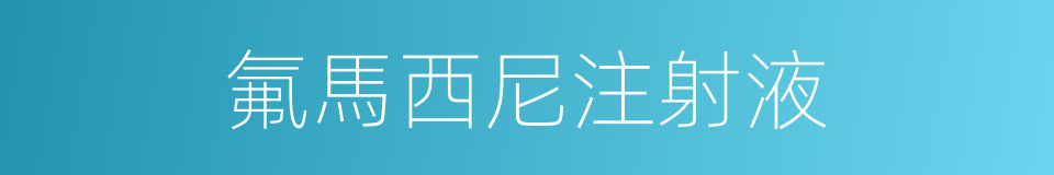 氟馬西尼注射液的同義詞