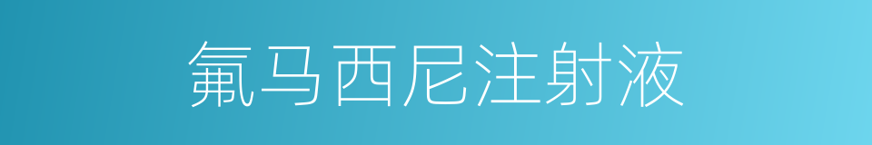 氟马西尼注射液的同义词