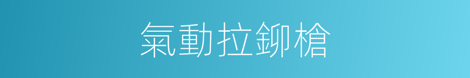 氣動拉鉚槍的同義詞