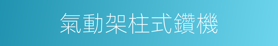 氣動架柱式鑽機的同義詞