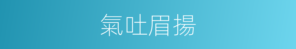 氣吐眉揚的同義詞