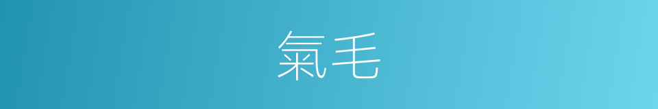 氣毛的同義詞