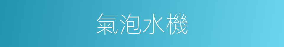 氣泡水機的同義詞