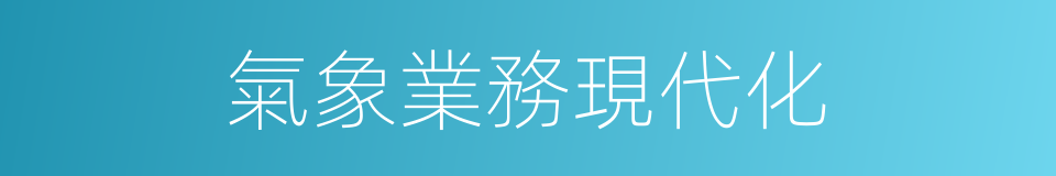 氣象業務現代化的同義詞