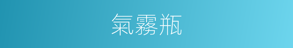 氣霧瓶的同義詞