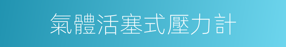 氣體活塞式壓力計的同義詞