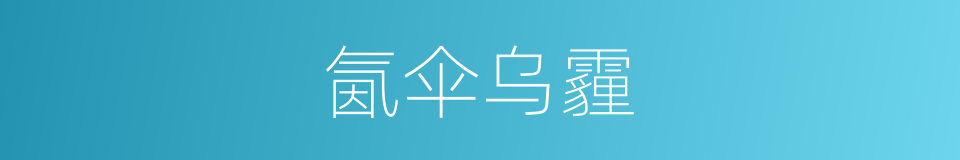 氤伞乌霾的同义词