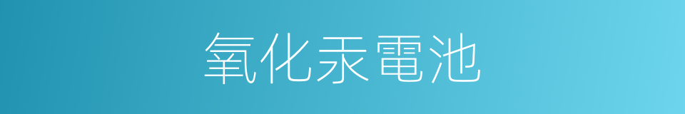 氧化汞電池的同義詞