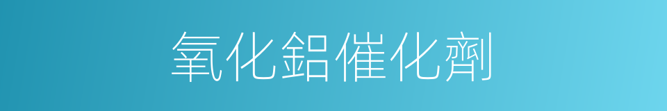 氧化鋁催化劑的同義詞