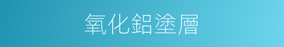 氧化鋁塗層的同義詞