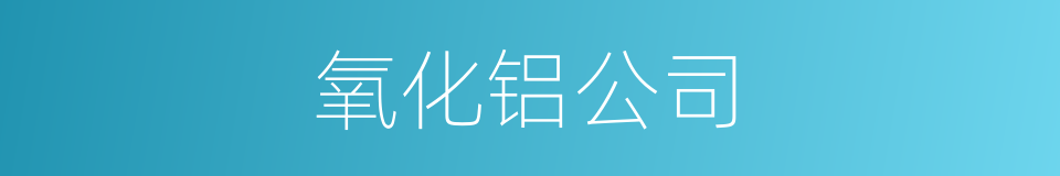 氧化铝公司的同义词