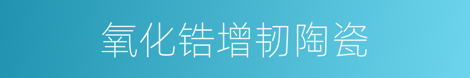 氧化锆增韧陶瓷的同义词