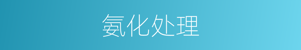 氨化处理的同义词