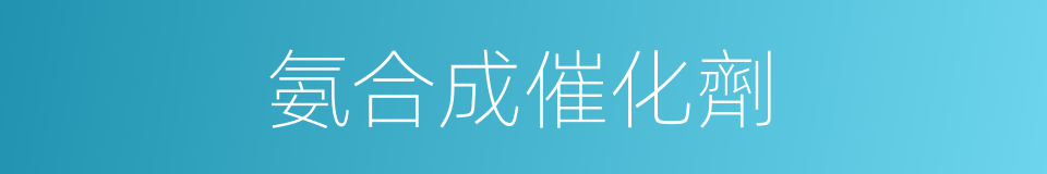 氨合成催化劑的同義詞