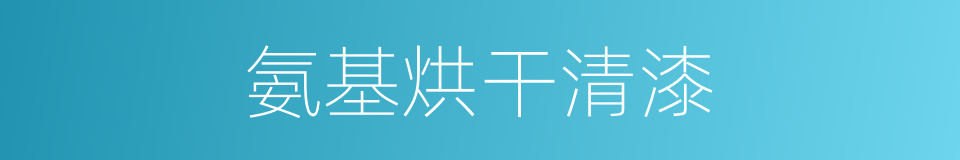 氨基烘干清漆的同义词