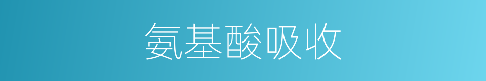 氨基酸吸收的同义词
