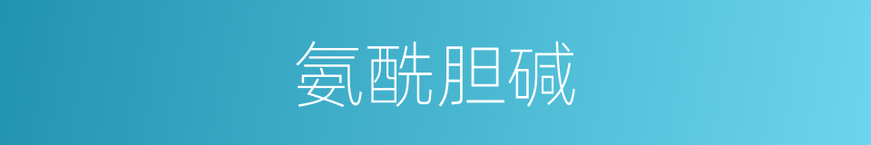 氨酰胆碱的同义词