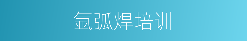 氩弧焊培训的同义词