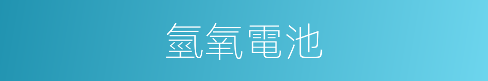 氫氧電池的同義詞