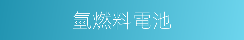 氫燃料電池的同義詞