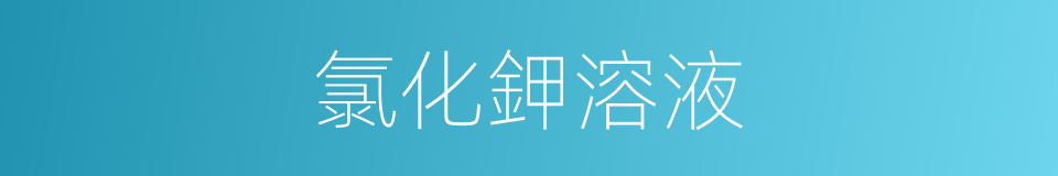 氯化鉀溶液的同義詞