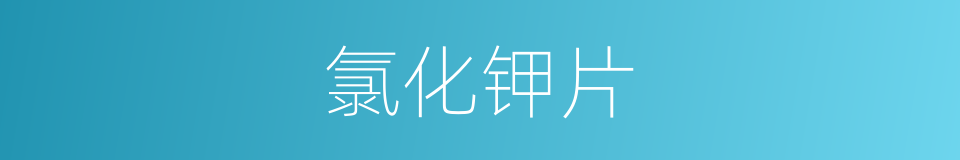 氯化钾片的同义词