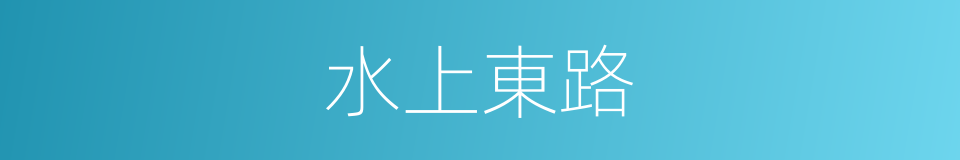 水上東路的同義詞