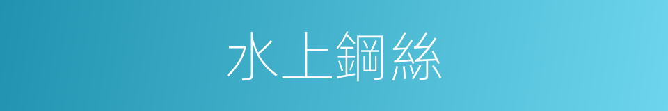 水上鋼絲的同義詞