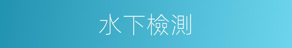 水下檢測的同義詞