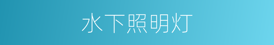 水下照明灯的同义词