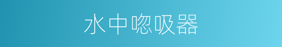 水中唿吸器的同義詞