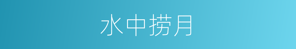 水中捞月的意思