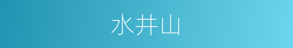 水井山的同义词