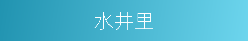 水井里的同义词