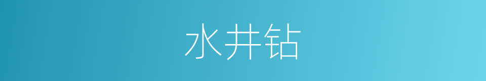 水井钻的同义词