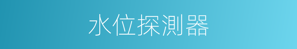 水位探測器的同義詞