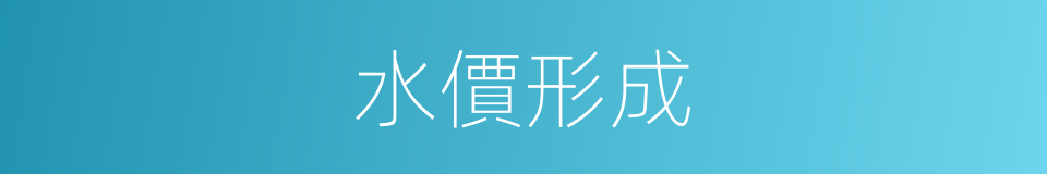 水價形成的同義詞