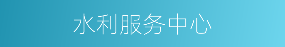 水利服务中心的同义词