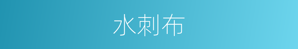 水刺布的同义词