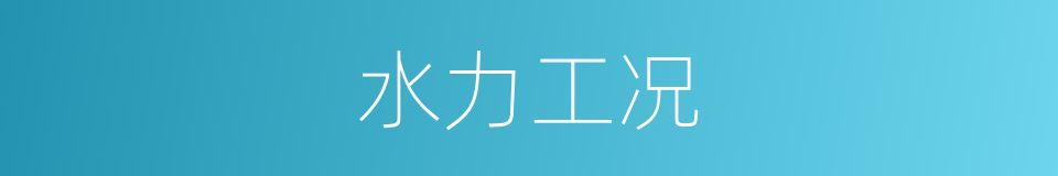 水力工况的同义词