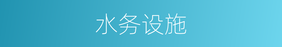 水务设施的同义词