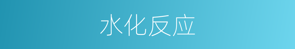 水化反应的同义词