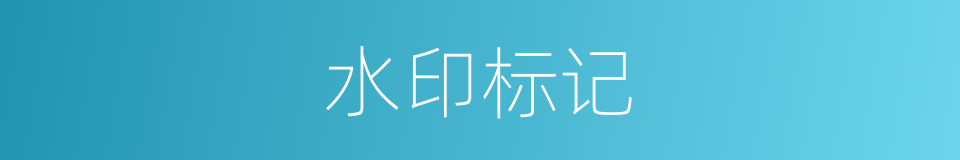水印标记的同义词