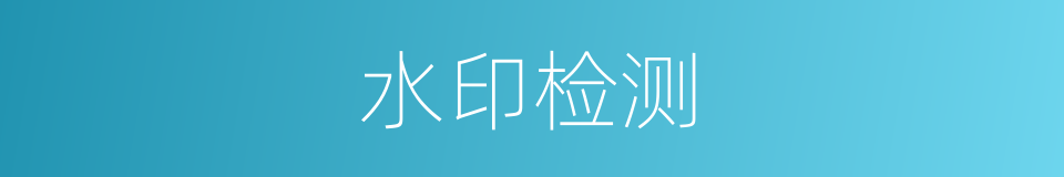 水印检测的同义词
